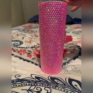 20 Oz hot  pink ab rhinestones tumbler